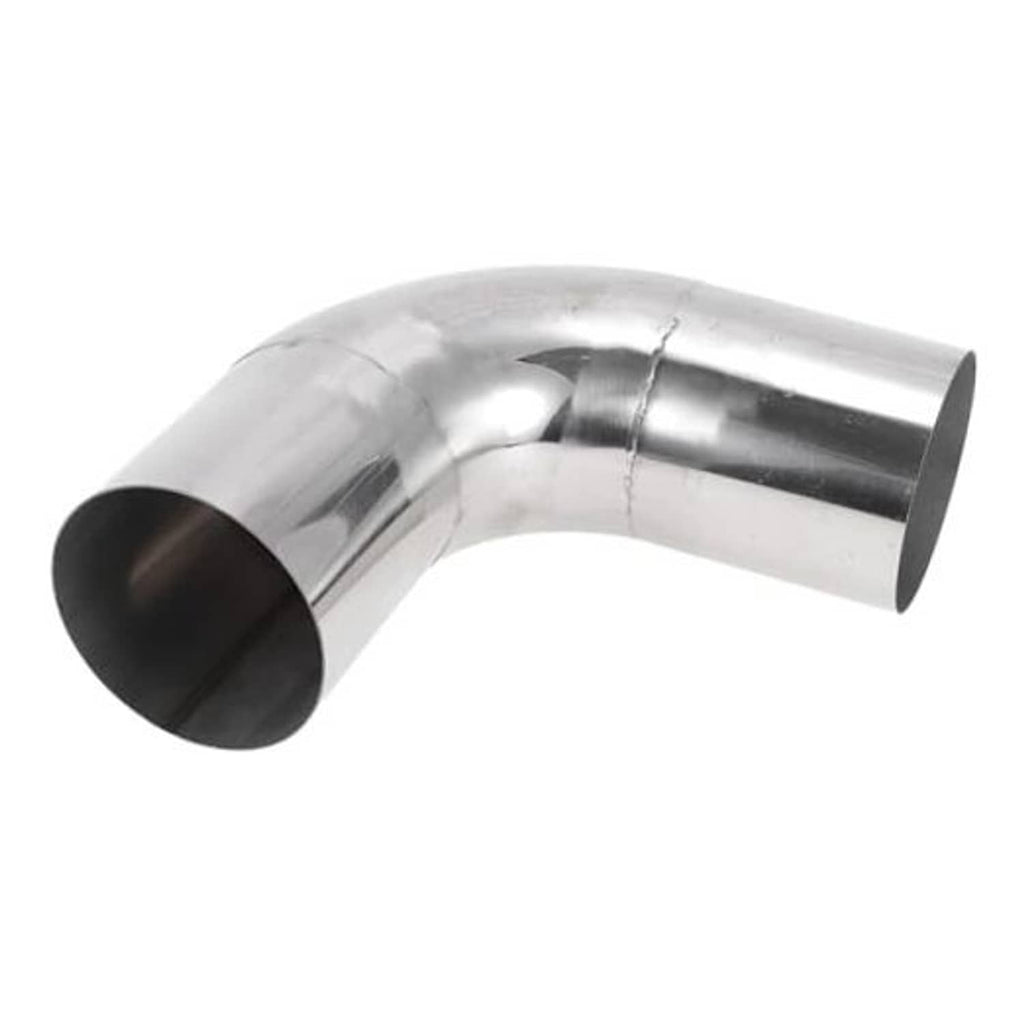 4-inch 90-degree mandrel exhaust elbow pipe, mirror-polished stainless steel