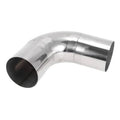 4-inch 90-degree mandrel exhaust elbow pipe, mirror-polished stainless steel
