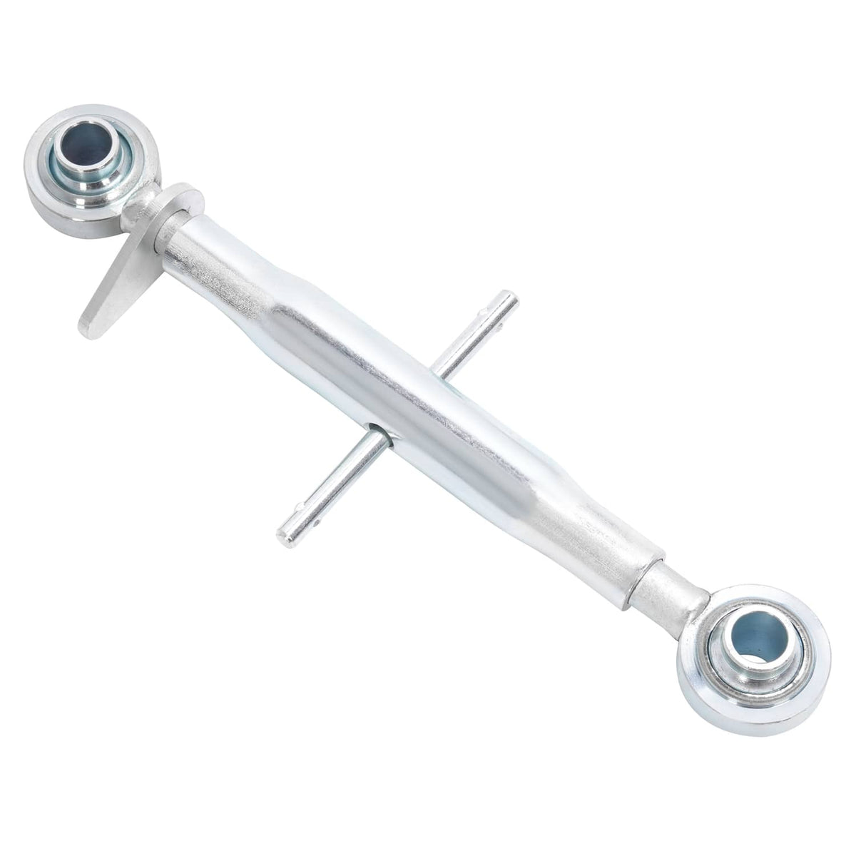 Galvanized adjustable 3-point hitch top link with cross holes and end joints