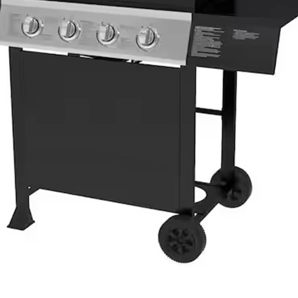 Two black caster wheels with mounting brackets under equipment base
