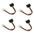 Adapter cable set: SATA 15-pin to white 4-pin Molex, black connectors with multi-color wires