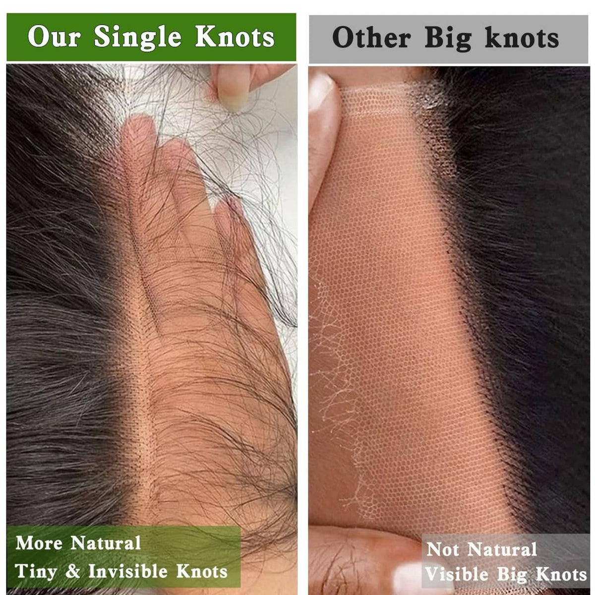 RivetOak Mnador 5x5 20 Inch, Natural Black SKINLIKE Real HD Lace Closure--Straight