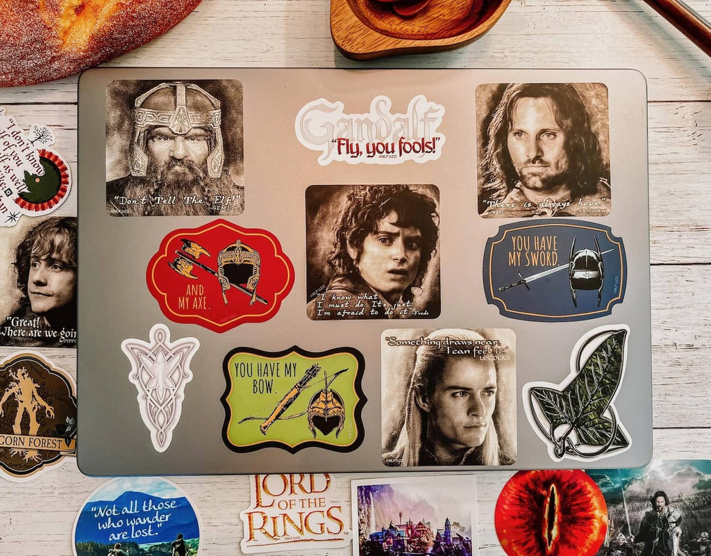 RivetOak Conquest Journals Lord of The Rings Vinyl Stickers, 60 2'' to 4'', Multicolor