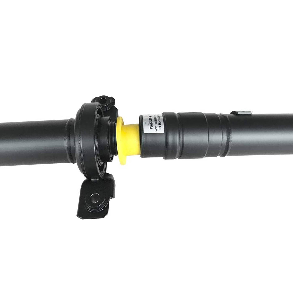 Front joint end of rear prop shaft assembly, black housing with yellow bushing