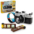 LEGO Creator retro camera toy with multicolor strap and set box
