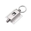 Stainless steel door barrel bolt with ring pull, spring-loaded latch