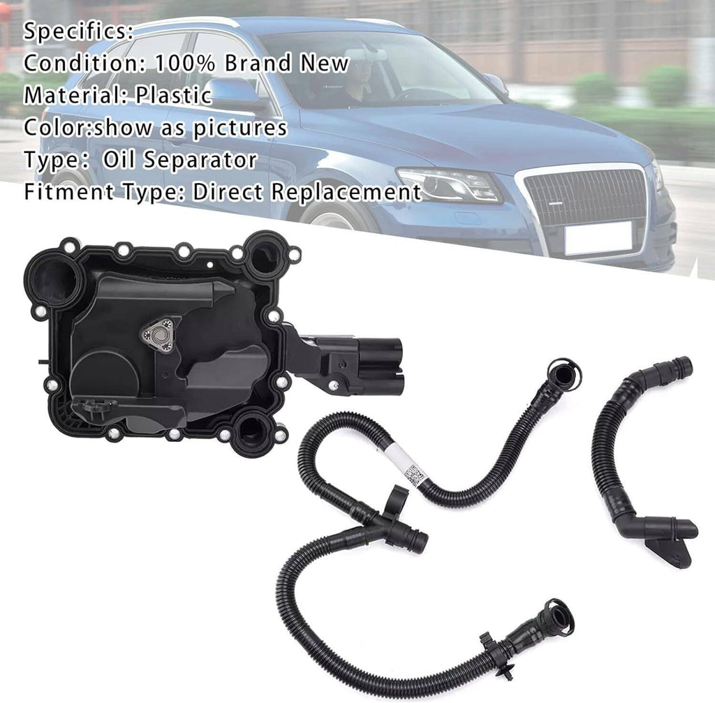 Oil separator housing and black vent hose assembly for PCV valve