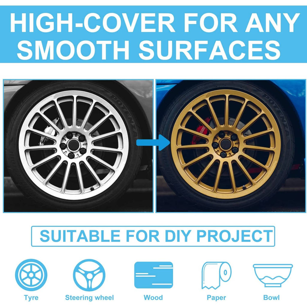 Chrome marker suitability for smooth surfaces with icons for tyre, steering wheel, wood, paper