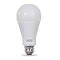 Feit Electric A21 LED light bulb with frosted white globe and metal screw base