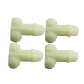 Set of 4 pale green valve stem caps with flared tops