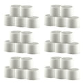 Set of 30 white foam humidifier filter cartridges, stacked in grouped rolls
