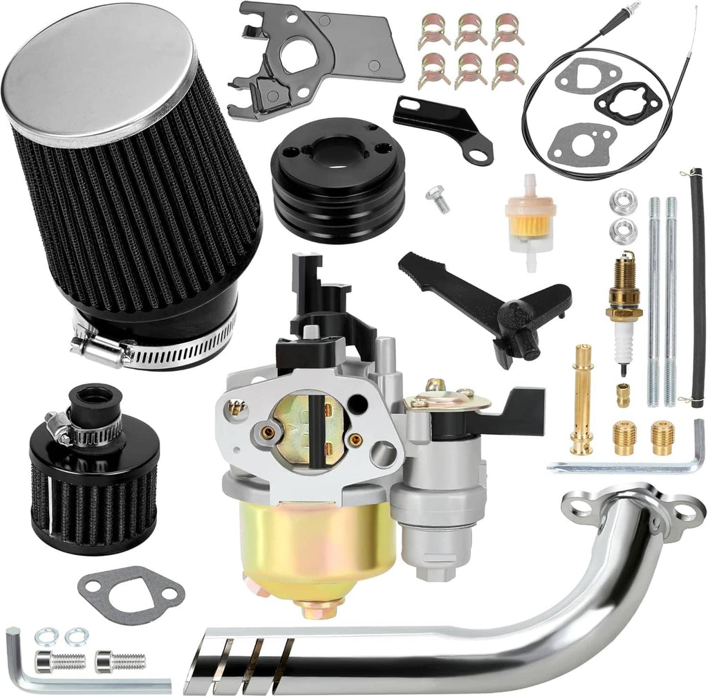 Black cylindrical air filter with silver end and ribbed mesh, part of stage kit