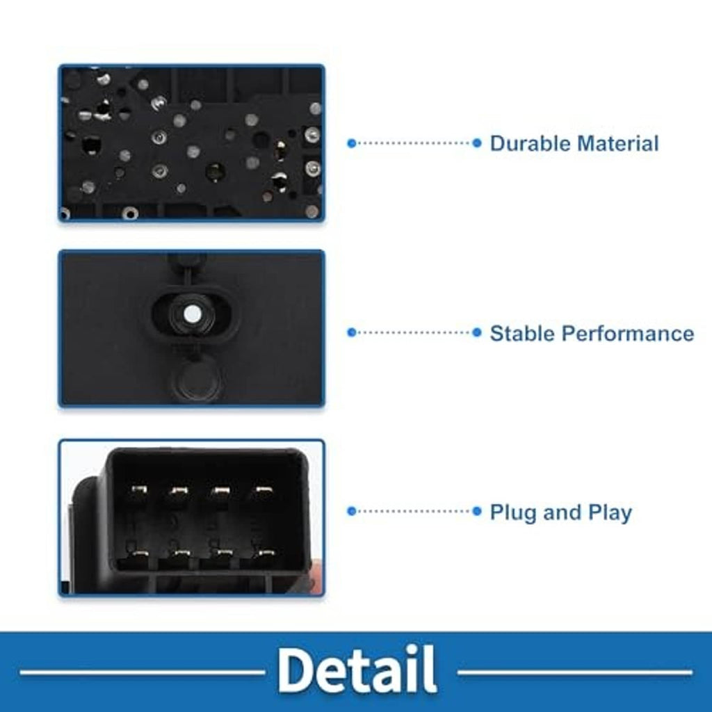 Power seat switch internals panel with contact points and port openings