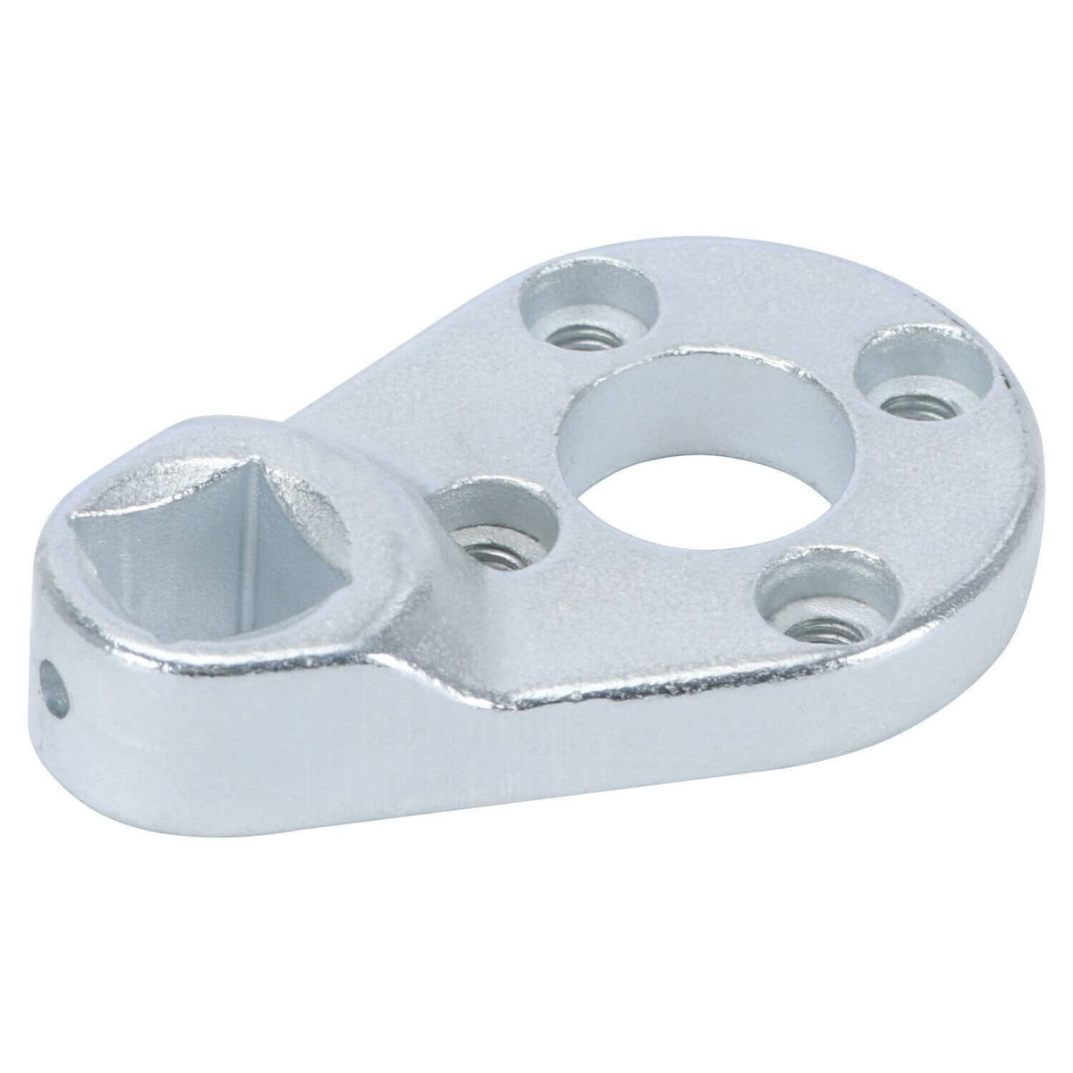 Silver trim tilt pin wrench with three mounting holes and central pin opening