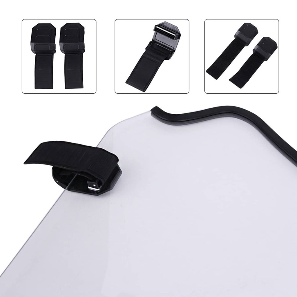 Full windshield with black frame and mounting clamps for Can-Am Maverick