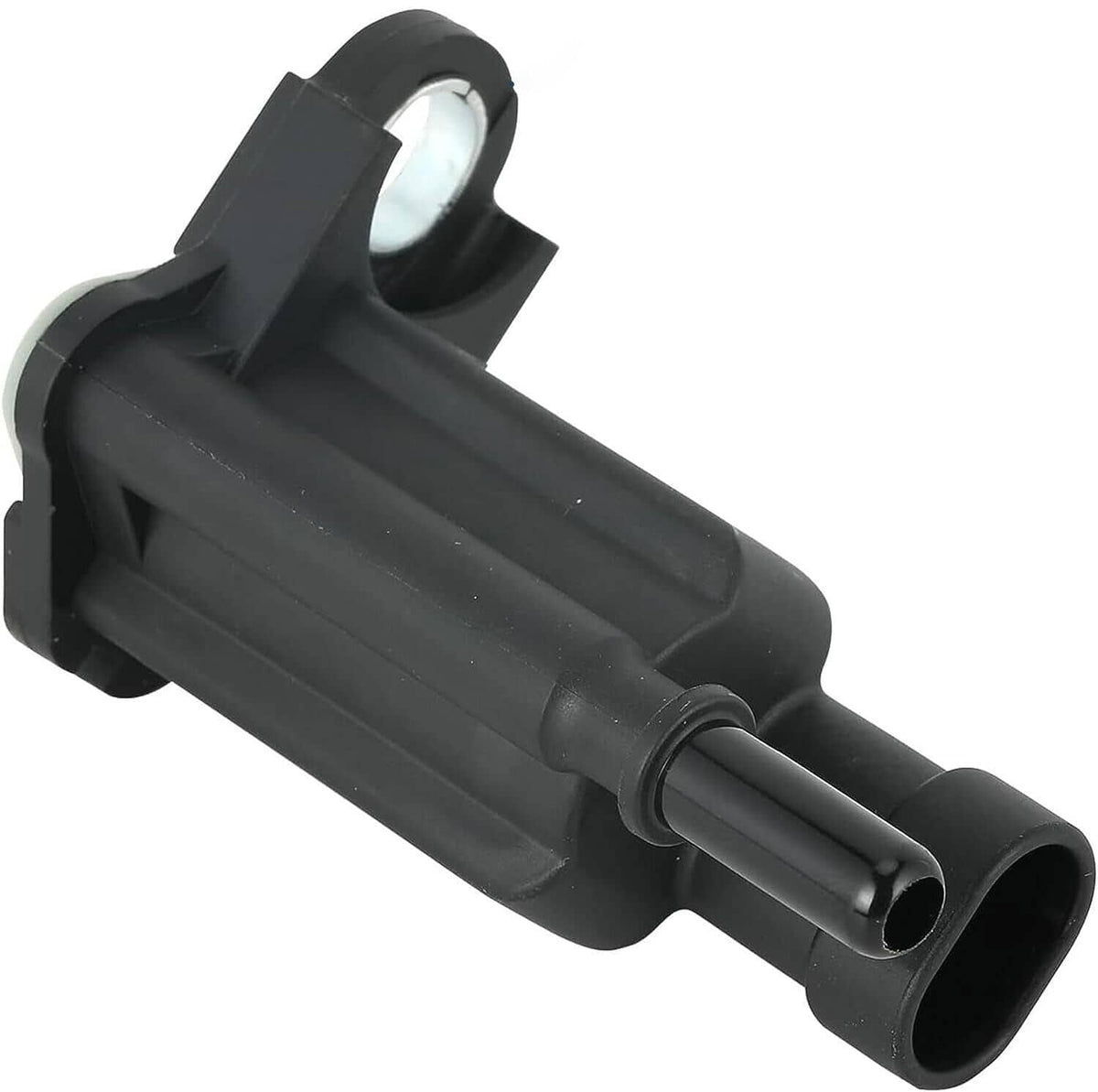 EVAP vapor canister purge solenoid valve, black housing with cylindrical outlet port ends