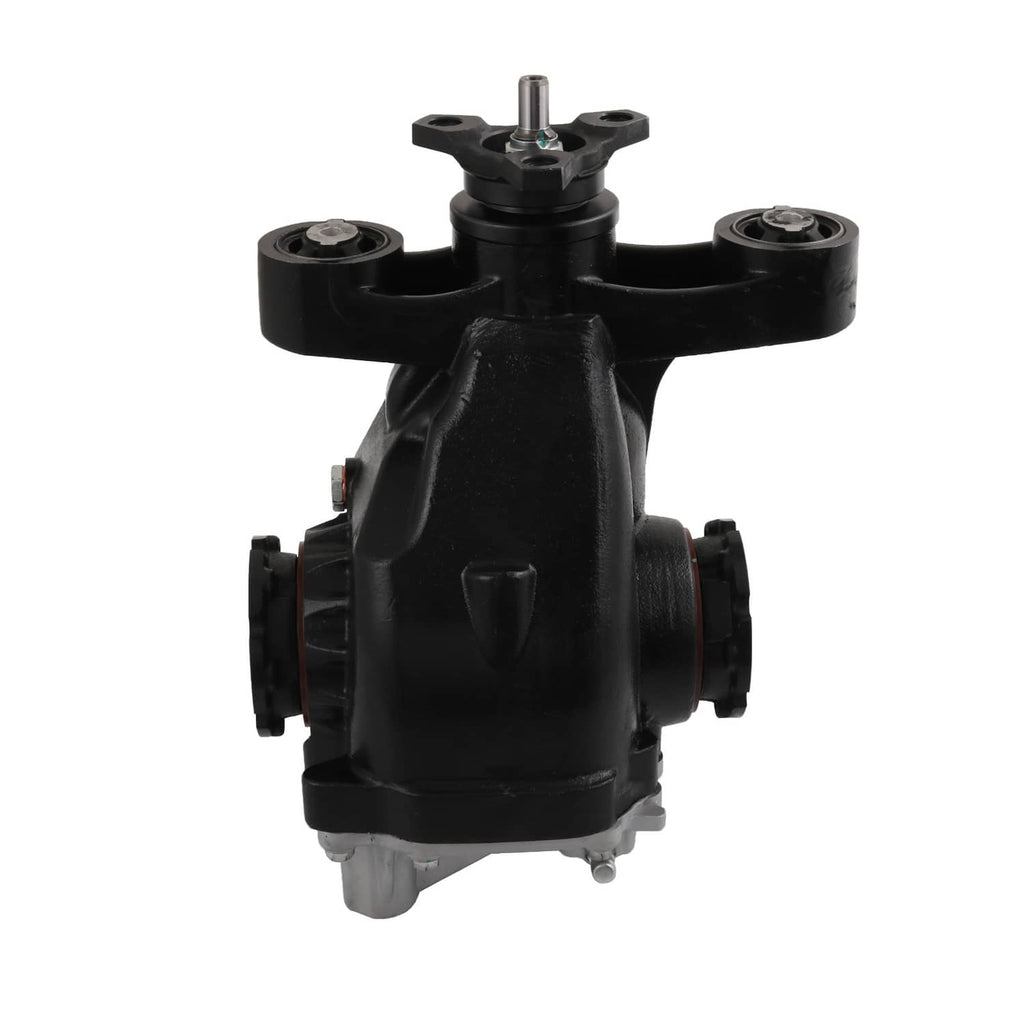 Rear differential carrier assembly, black housing with central cap and side mounting points