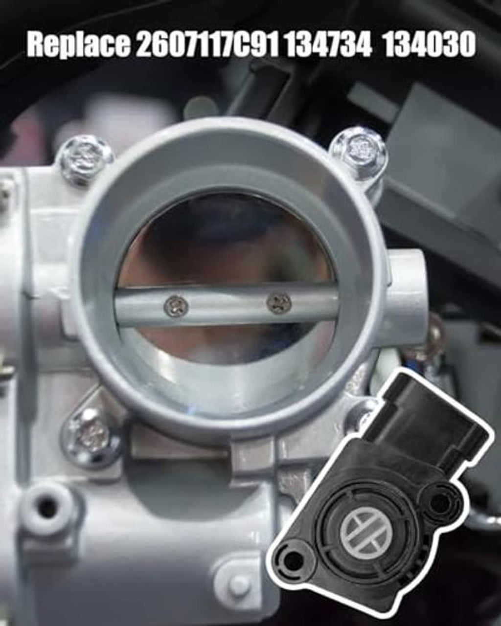 Throttle body assembly with mounted throttle position sensor