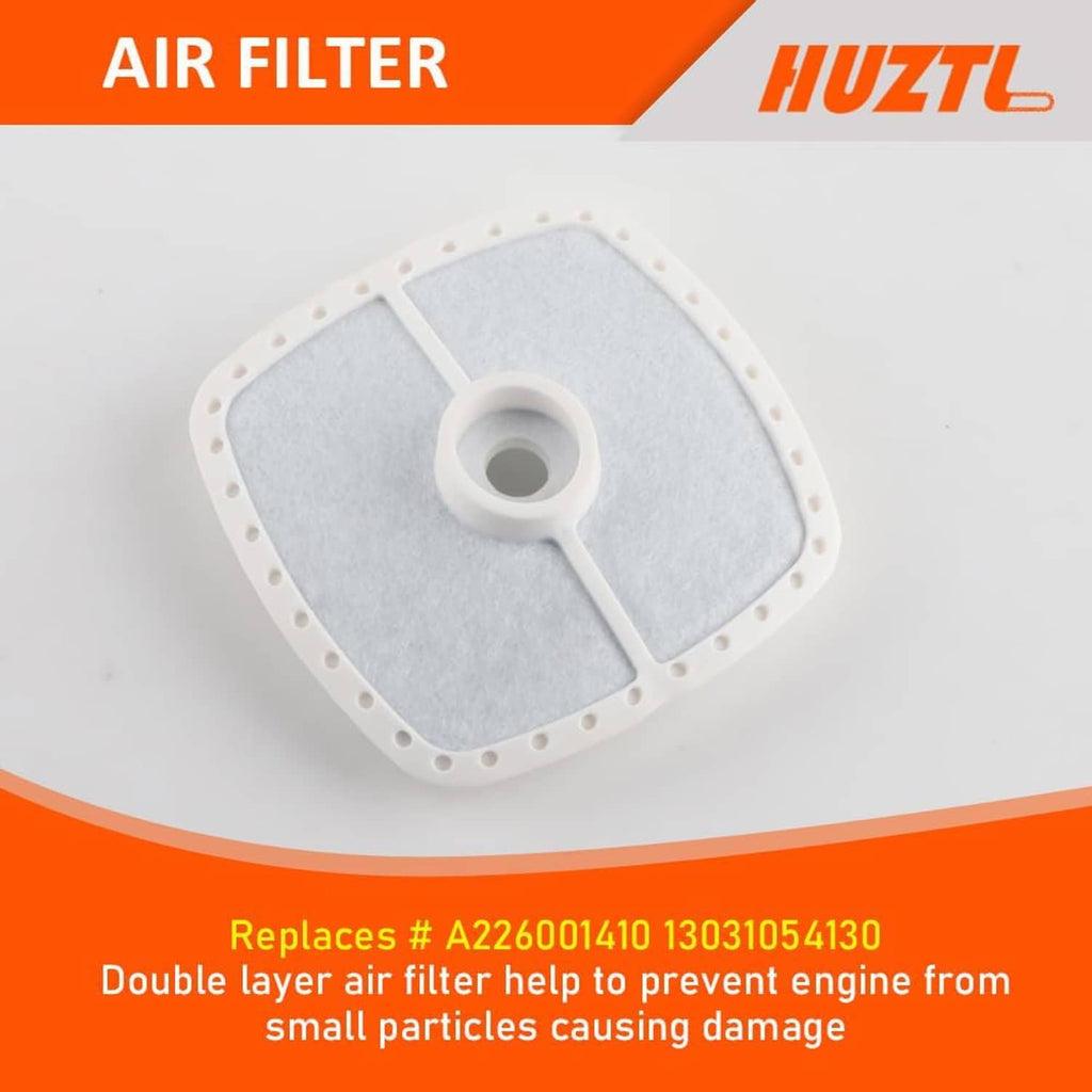 Air filter panel with white plastic frame and gray filter media, replacement part