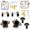 Carburetor rebuild kit with intake manifolds, brass jets, screws, and rubber gaskets