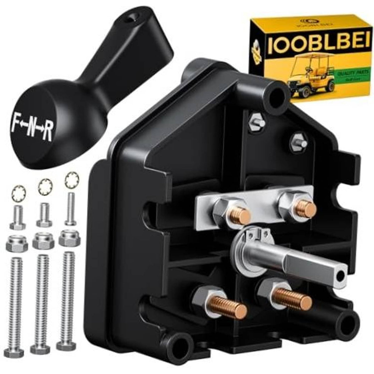 36V forward/reverse switch assembly with black handle and mounting terminals