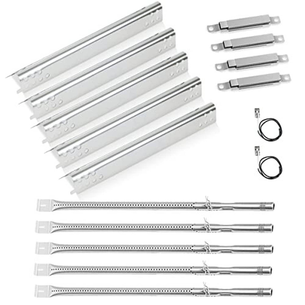 Stainless steel grill heat plates and burner tubes with igniter wires set