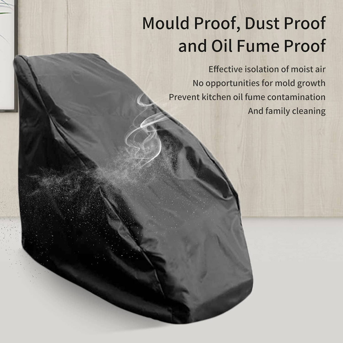 Black massage chair cover with dust and oil protective outer layer
