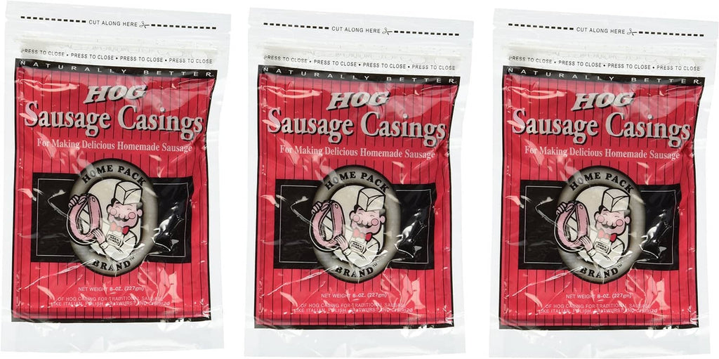 DeWied hog sausage casings home pack, red bag packaging