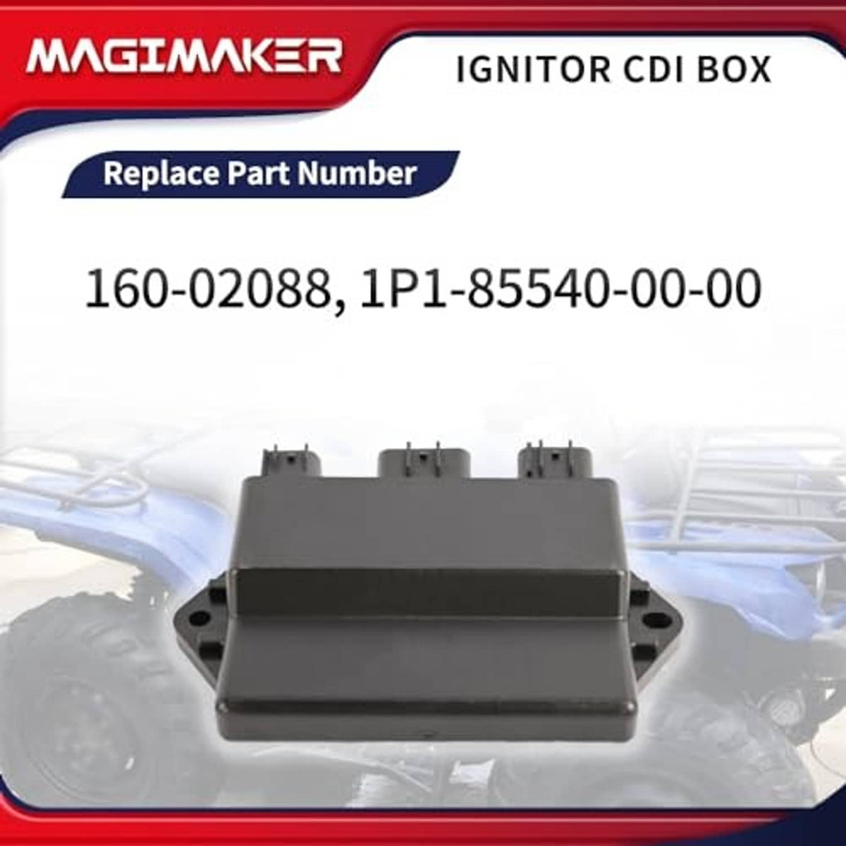 Black CDI ignitor box with three top terminals