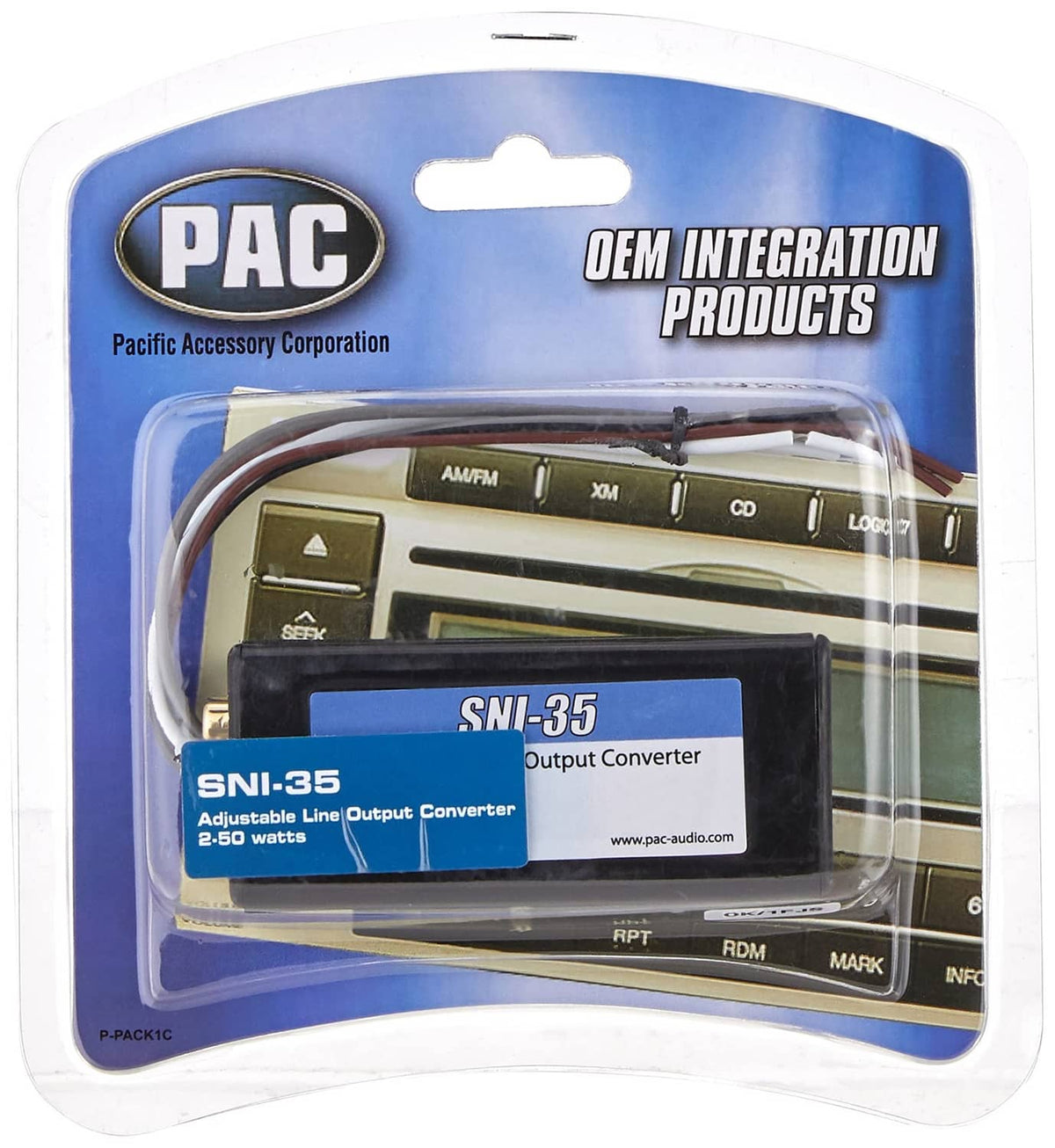 PAC SNI-35 adjustable line output converter in retail blister package
