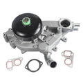 Water pump assembly with gasket kit, black pump housing and green seal cap