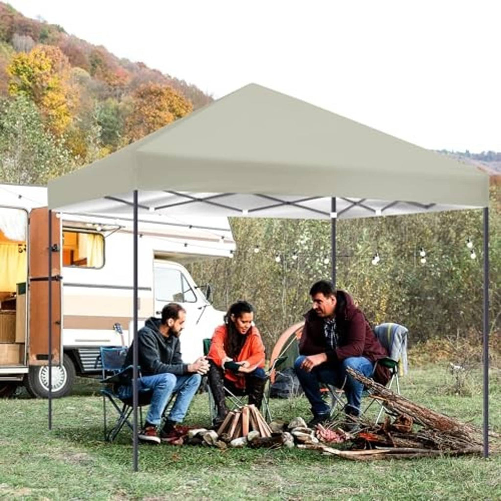 Gray 4x6 pop up canopy top cover for outdoor shade, tent roof only