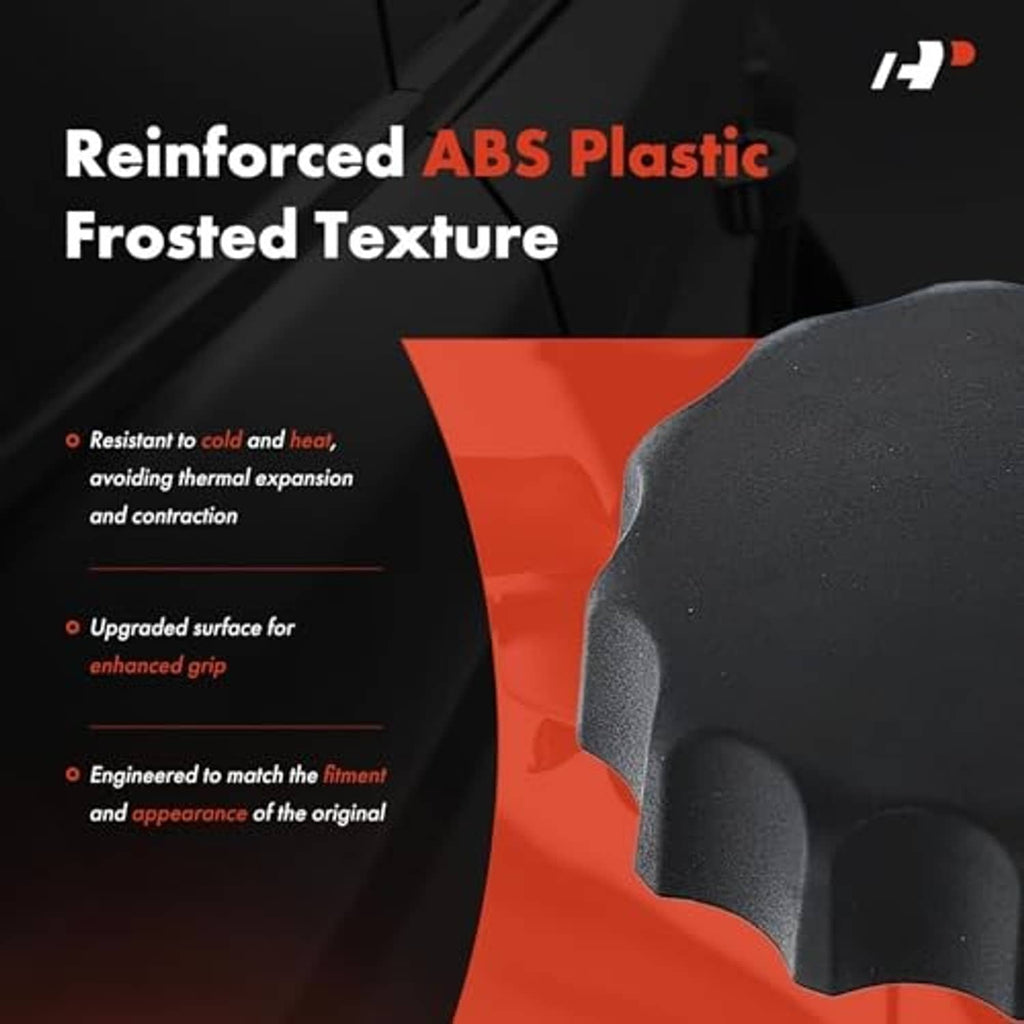 Black ABS seat recline adjustment knob with frosted texture and grip ribs