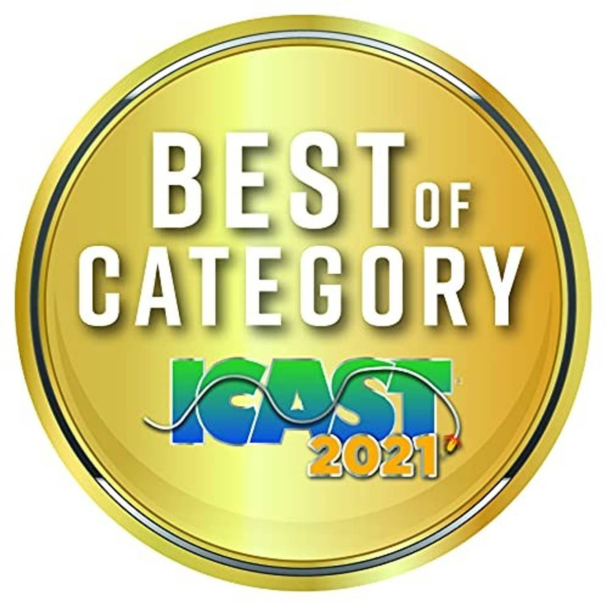 Gold circular award badge reading Best of Category 2021