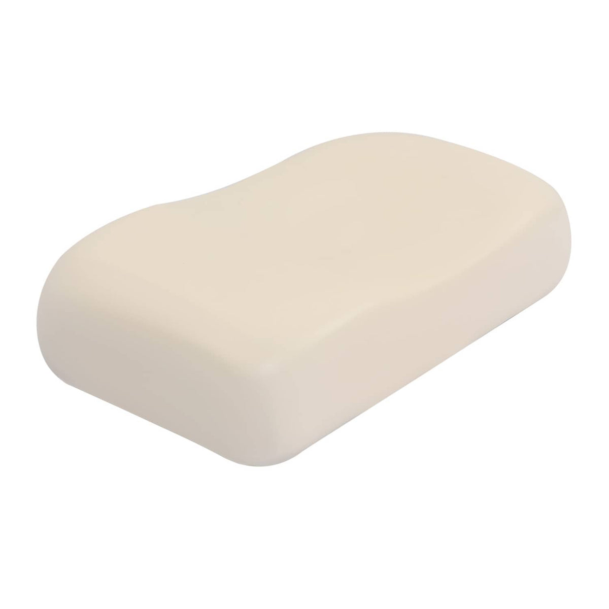 Light beige golf cart seat back cushion with rounded top and smooth surface