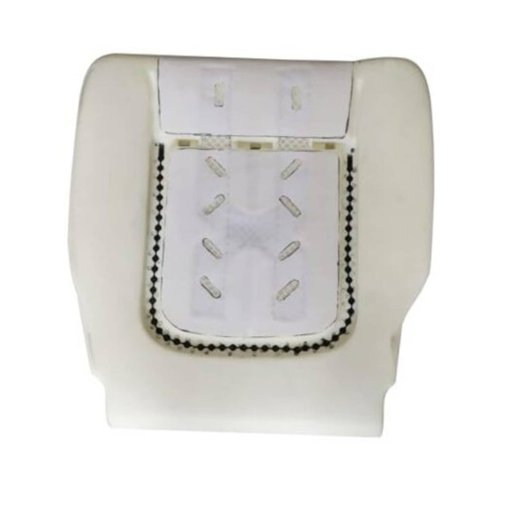 Light beige seat foam cushion insert with stitched edges and rectangular center panel