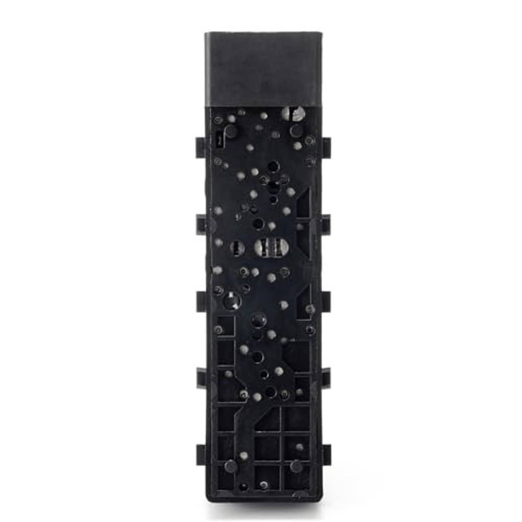 Power seat switch back view with exposed circuit and alignment openings