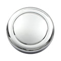 Laundry appliance control knob with chrome outer ring and smooth clear center