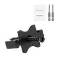 Black composite deck T clip fastener with preinstalled screw