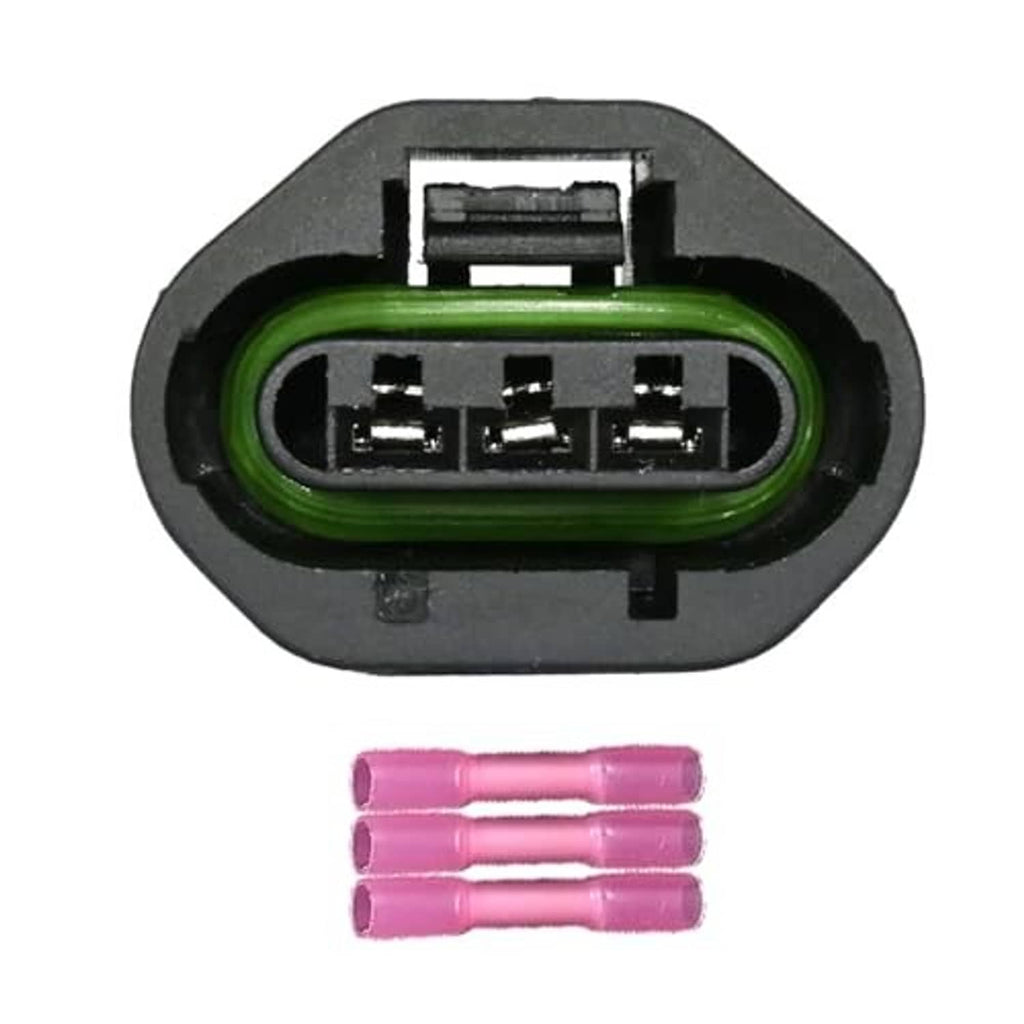Electronic throttle body connector with green-ring 4-pin plug and pink terminal pins