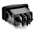 Forward/reverse switch with black housing and multiple metal spade terminals