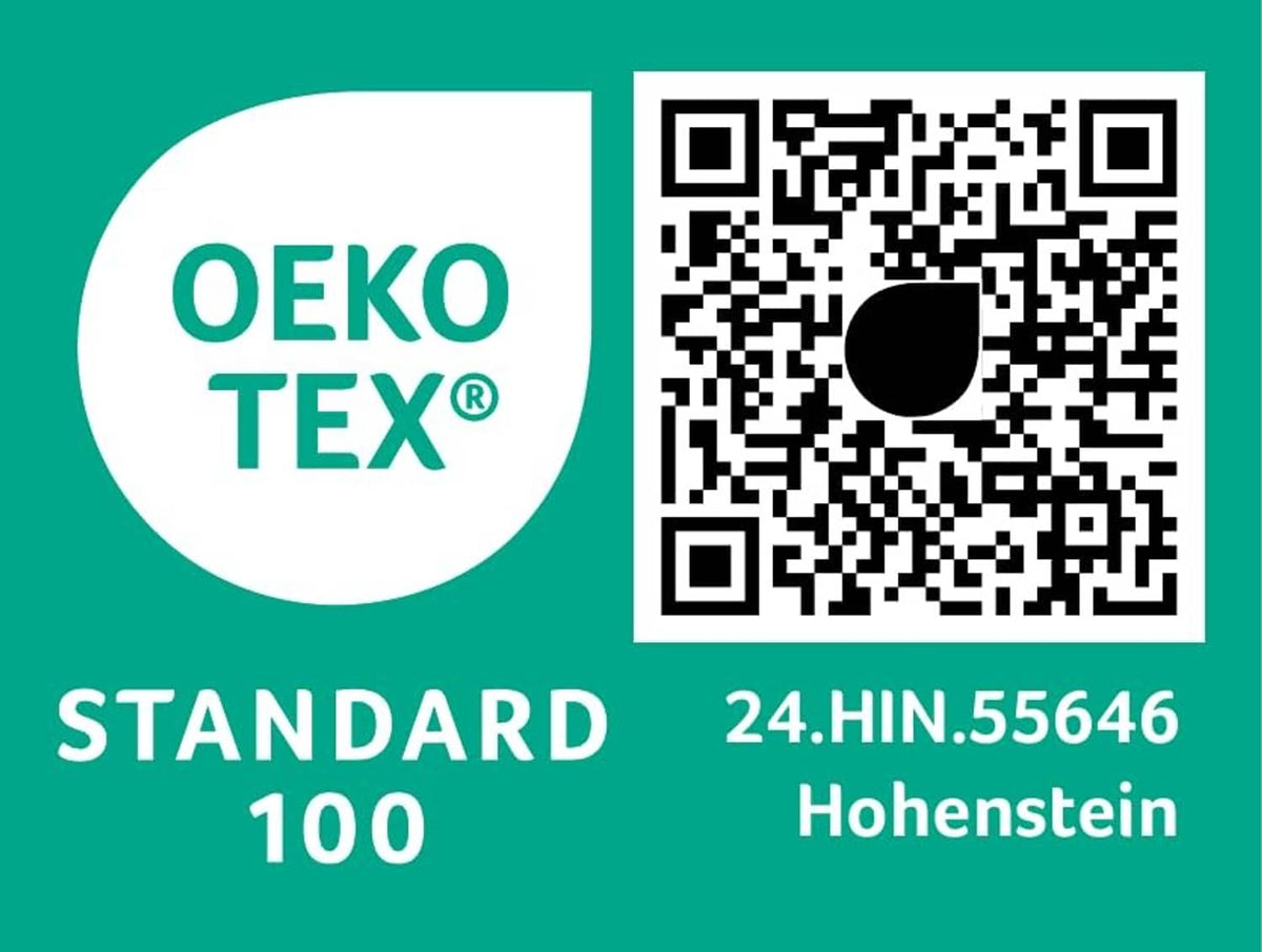 OEKOTEX STANDARD 100 certification label graphic for hand towels