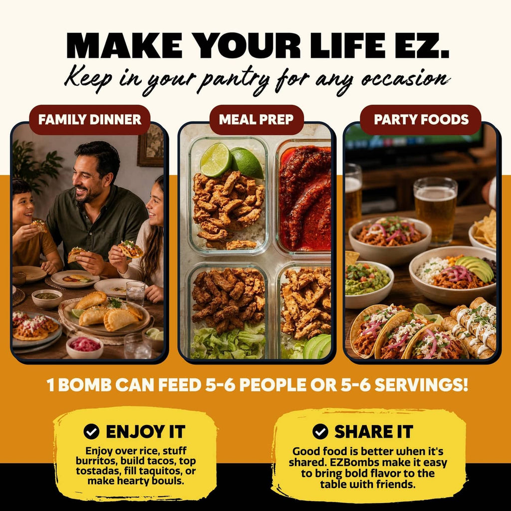 EZ Bombs chicken chipotle seasoning spice bombs for family dinner and meal prep