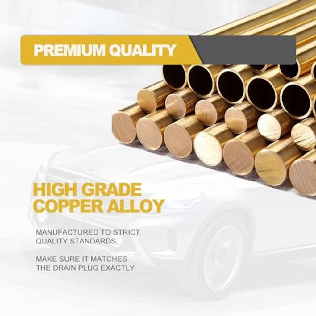 Copper alloy rods for making oil drain plug gasket washers, bundled cylindrical pieces