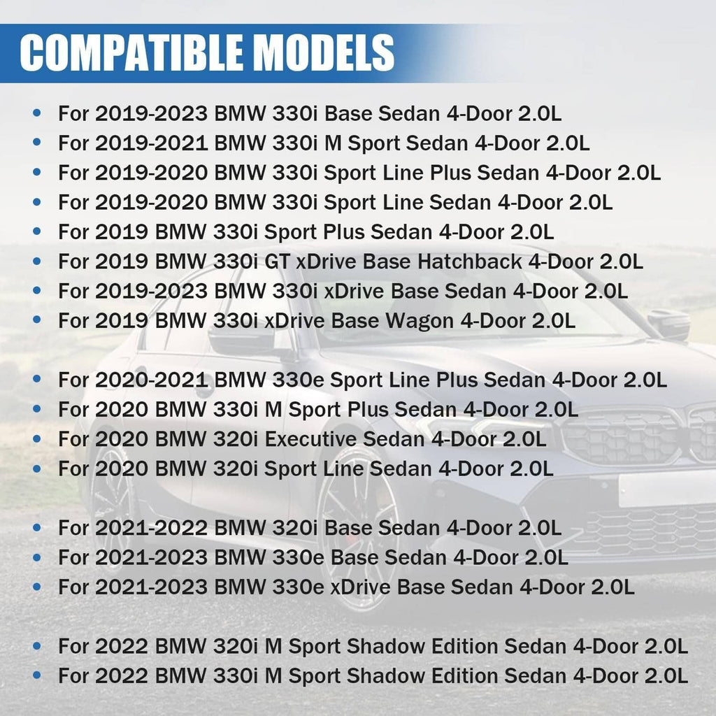 Compatible vehicle models list for passenger side mirror fitment