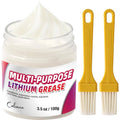 White lithium grease jar with two brush applicators, 3.5 oz (100 g)