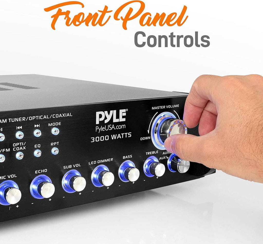 Hybrid pre-amplifier front panel with master volume and EQ control knobs