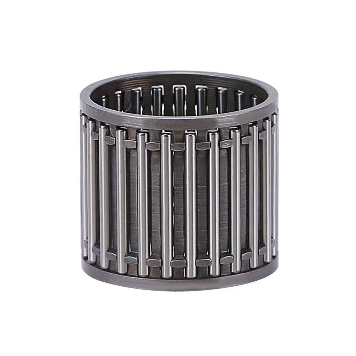 Cylindrical one-way bearing with metal roller cage