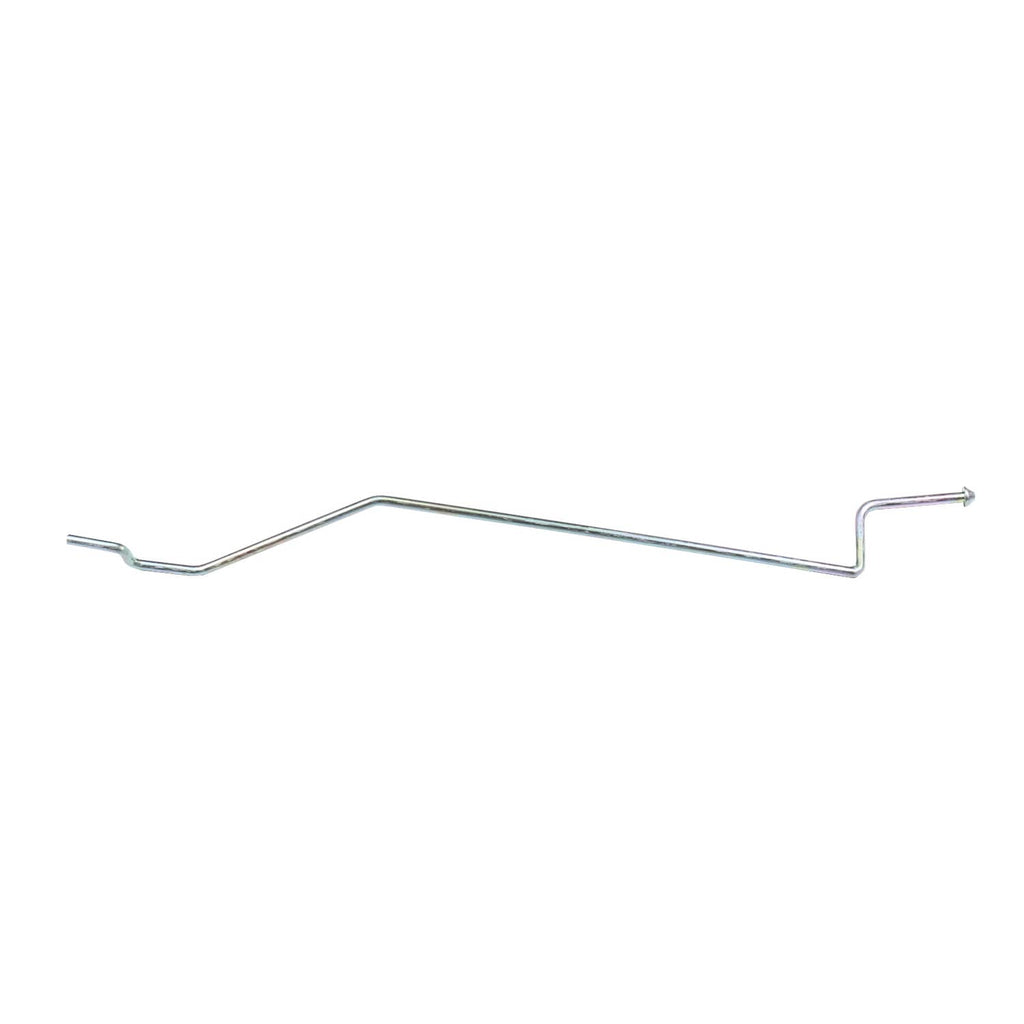 Rear cargo door latch actuator rod with long bent metal linkage