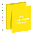 Yellow cardstock paper stack, 8.5 x 11 in, 85 lb/230 gsm, 30 sheets